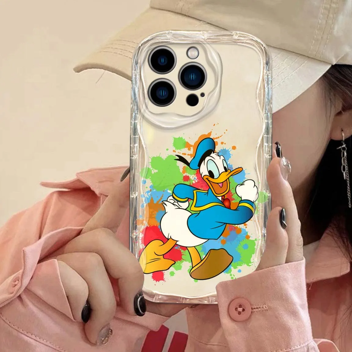 Funda bonita de Pato Donald para Samsung A16 A15 A14 A13 A12 A06 A05 A04 A32 A25 A23 A21S, funda de teléfono con aceite ondulado - imagen 2