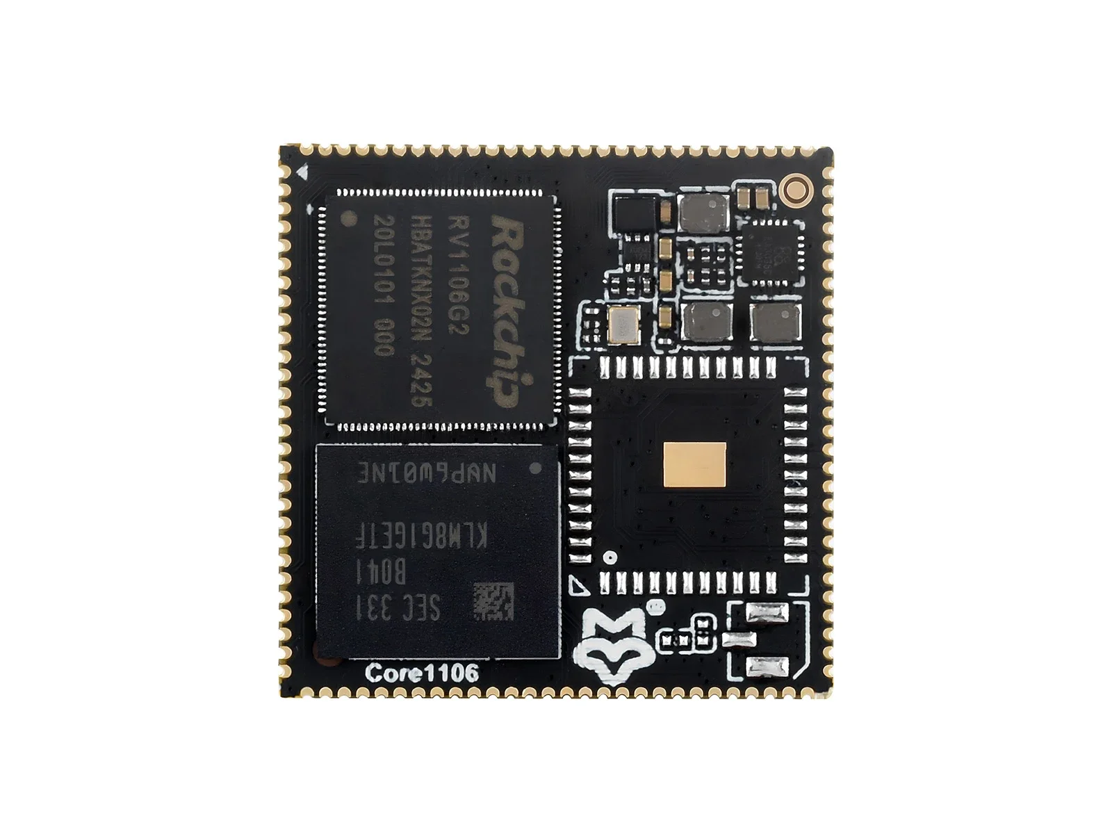 Placa central Waveshare Luckfox Core1106 8GB eMMC, basada en el chip Rockchip RV1106, integra A-RM Cortex-A7/RISC-V MCU/NPU/ISP - imagen 4