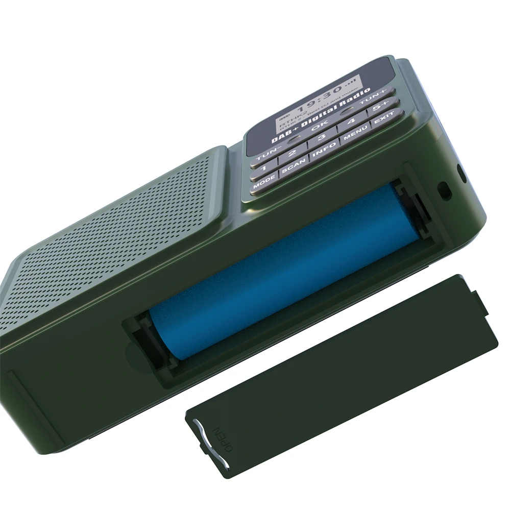 Radio Digital portátil DAB + Compatible con Bluetooth, Radio FM alimentada por energía Solar/recargable, Compatible con disco U, tarjeta TF, reproducción de MP3, pantalla LCD - imagen 5