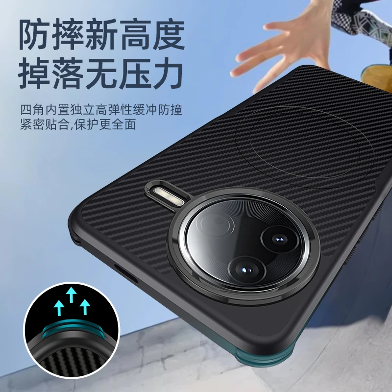 Funda Magsafe para POCO F7Pro F7, funda de Kevlar de moda con carga Ultra magnética para Xiaomi POCO F7 Pro, parachoques a prueba de golpes - imagen 5