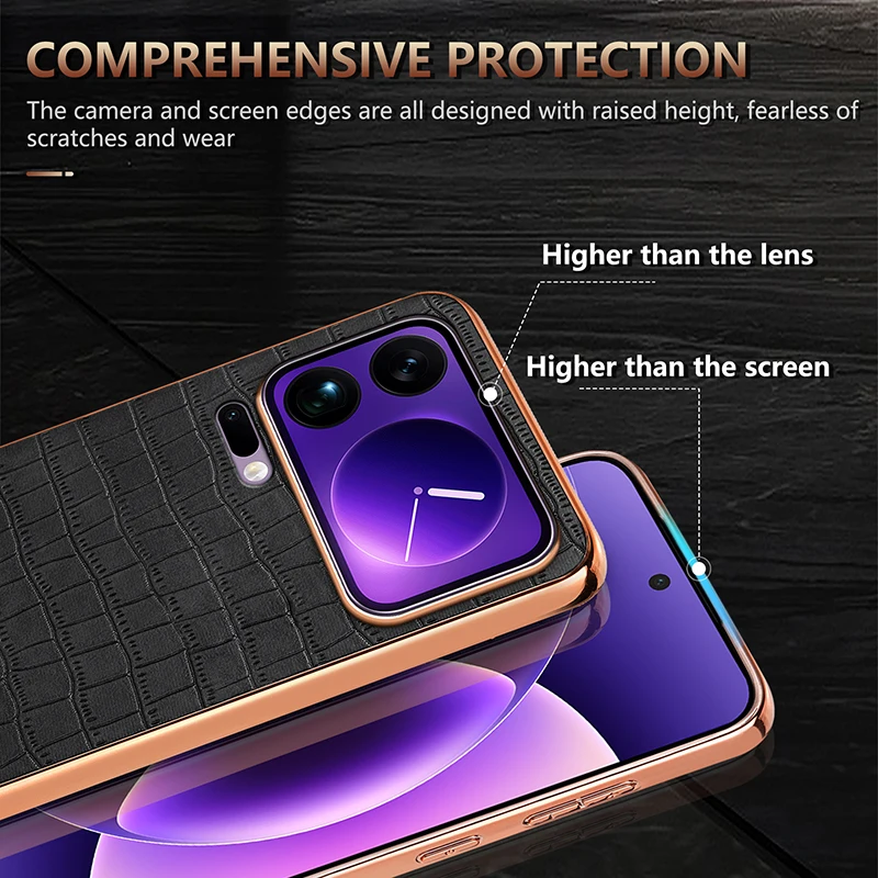 Para Xiaomi Mi 17 Pro Max funda de lujo de cuero PU funda protectora trasera para Xiaomi mi 17 17Pro Max Mi17 carcasa de teléfono - imagen 4