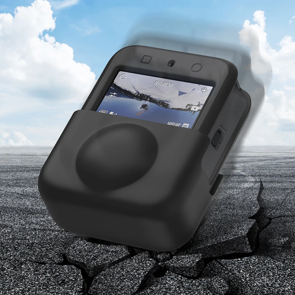 Nueva funda protectora de silicona con tapa de lente, funda antiarañazos, funda de silicona suave para accesorios de cámara DJI Osmo 360
