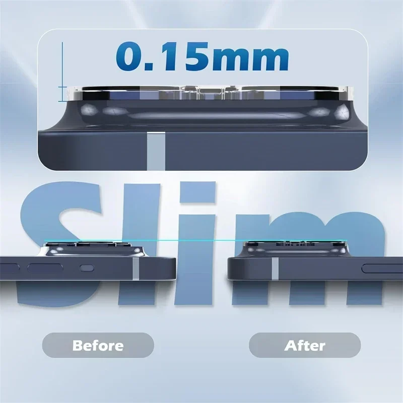 Protector de lente de cámara de vidrio templado, accesorios de cubierta para IPhone 15 14 13 11 16 Pro Max 12 Mini Plus IPhone15 ProMax 15Pro, 3 unidades - imagen 4