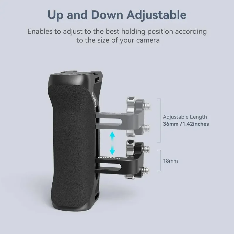 SmallRig 4015 mango lateral roscado mango de cámara DSLR aleación de aluminio acero inoxidable silicona mango lateral Universal piezas de cámara - imagen 3