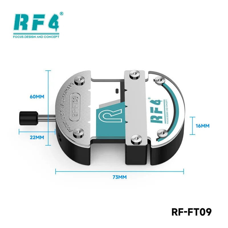 Dispositivo de reparación de desgomado de estructura plana sin seguimiento RF4 RF-FT09 para placa base de teléfono móvil BGA CPU IC herramienta de sujeción de Chip - imagen 3