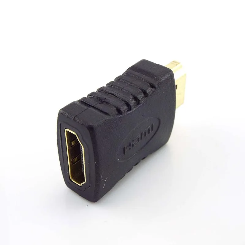 Conector compatible con HDMI chapado en oro, convertidor adaptador completo macho a Mini hembra para HDTV C5, 1/2/5/10 Uds. - imagen 4