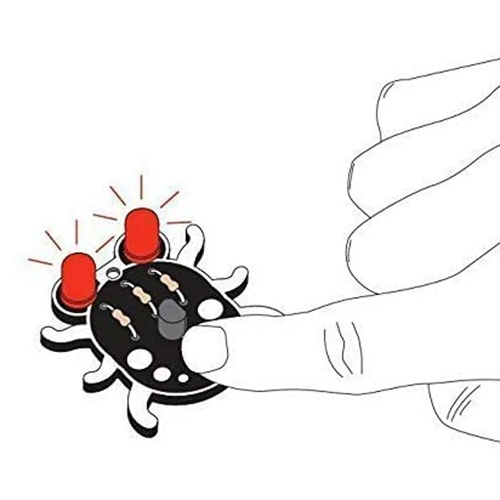 Kit electrónico Diy Weevil Eye principiante aprender a soldar Kit divertido regalo hecho a mano apto para experimentos estudiantes interacción entre padres e hijos - imagen 3