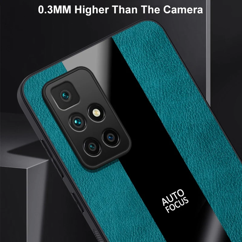 Funda de cuero con soporte de anillo para Xiaomi Redmi 10 4G Note 10S 10 Pro, funda de silicona magnética de lujo para Redmi Note 10 10T - imagen 4