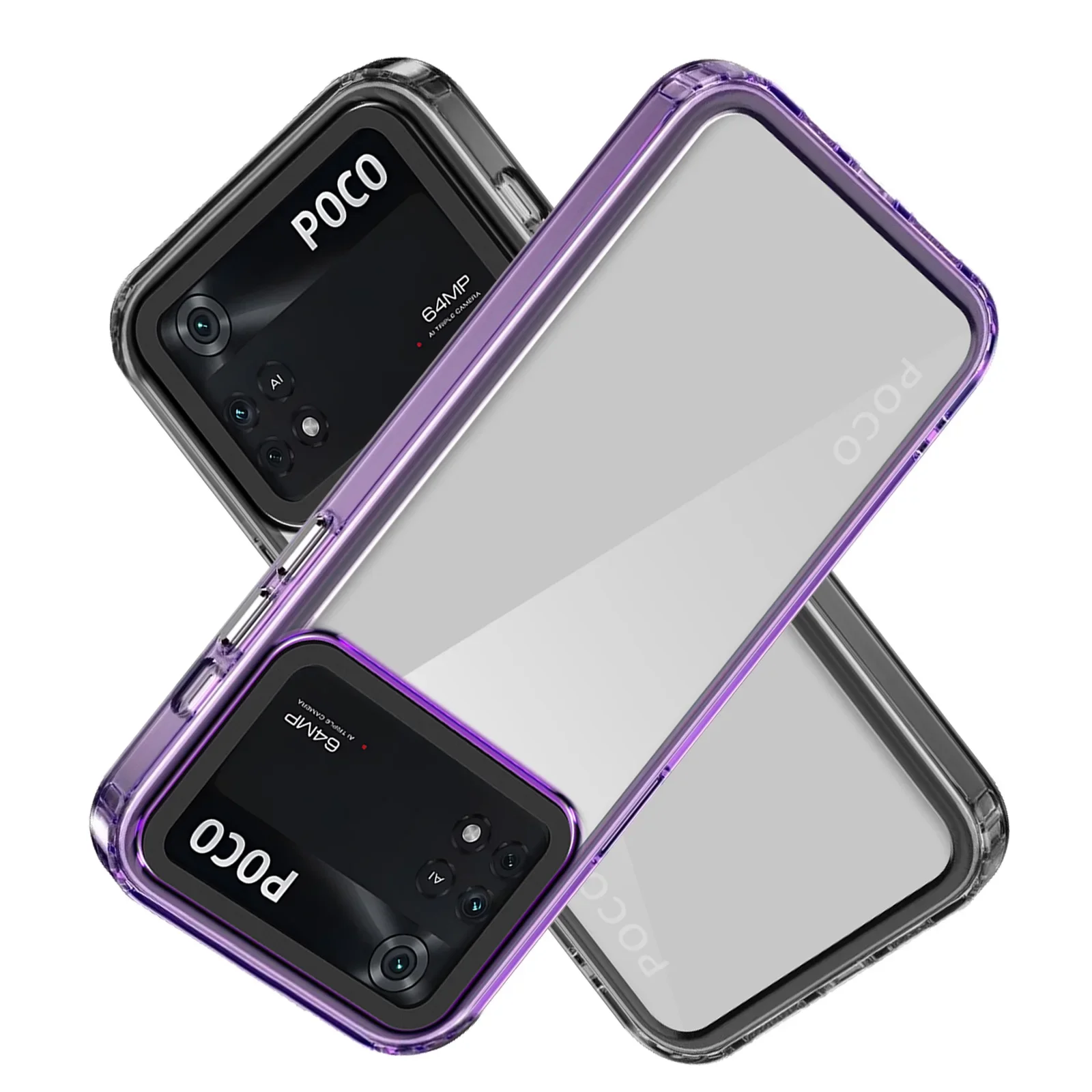 Funda transparente acrílica de lujo a prueba de golpes para Poco M4 Pro 4G M4 5G M5 4G X5 F5 Note 12 4G 11 Pro 12 Pro 5G, funda trasera transparente