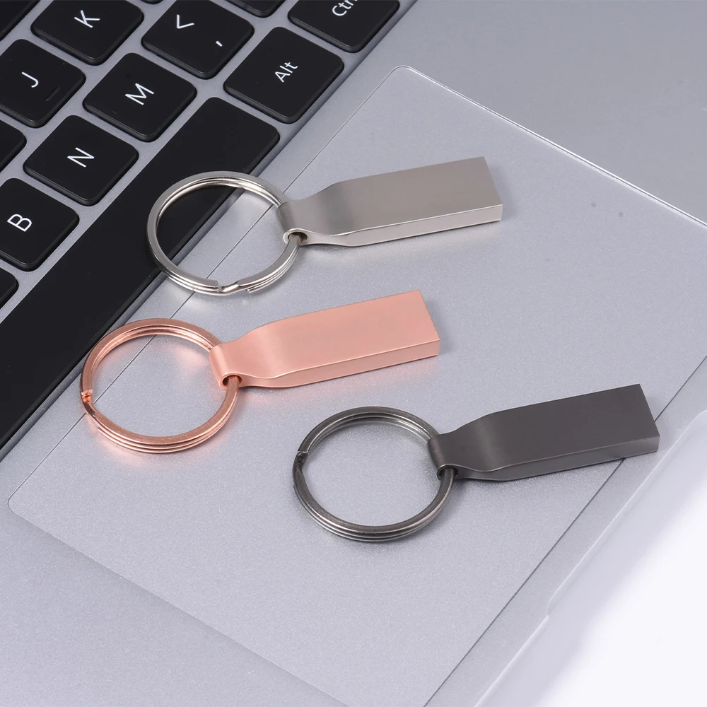 Unidad Flash USB 2,0 de Metal, 64GB, 128GB, llavero, memoria USB resistente al agua, 32GB, 16GB, memoria USB, disco Flash, regalo de fotografía - imagen 5