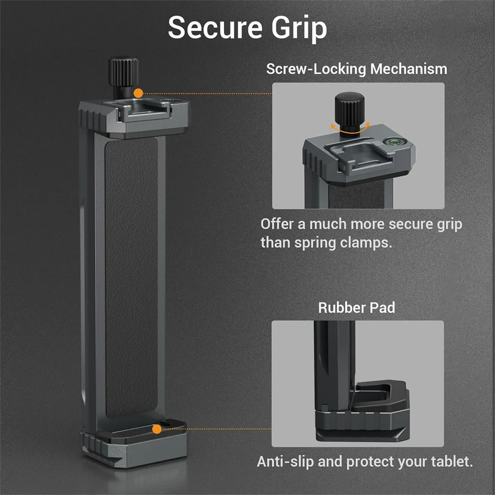 Soporte Universal para tableta, Clip de abrazadera para iPad Mini, iPad Pro, iPad Air, iPad serie 1-9, montaje de trípode para tableta de 4,7 "-12,9" - imagen 4