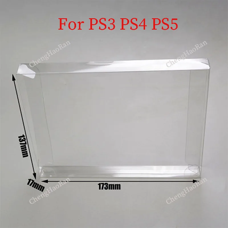 ChengHaoRan 1 pieza/5 piezas para PS3 PS4 PS5 caja de protección de exhibición de colección transparente caja de almacenamiento a prueba de polvo