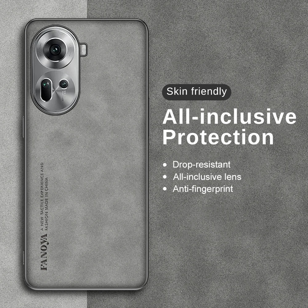 Funda protectora de piel de oveja para Renault 11 5G, carcasa trasera de silicona a prueba de golpes para Oppo Reno11 Reno 11 Pro Reno11pro 5G