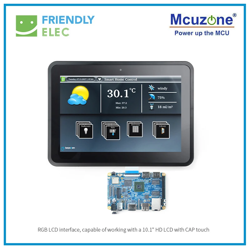 NanoPC T3 Plus,Placa RealQvol FriendlyELEC octa-core S5P6818, puerto Gigabit Ethernet, 16GB eMMC, WiFi Bluetooth, HDMI, Android - imagen 4