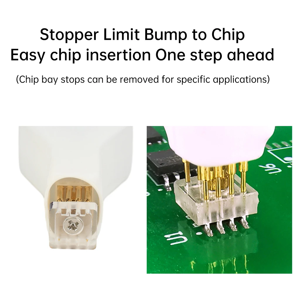 Microchip SOP8/WSON8/QDFN8, montaje en superficie, aguja de resorte, lectura, escritura, sonda de prueba adecuada para prueba, grabación de programas de escritura - imagen 5