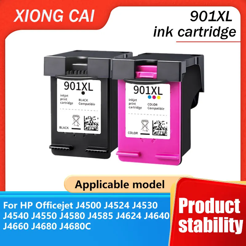 Adecuado para cartuchos de tinta HP 901 HP901XL hp Officejet J4580 J4660 J4500 J4680 J4640 J4540 J4585 J4524 J4530 J4550 J4624 J4680