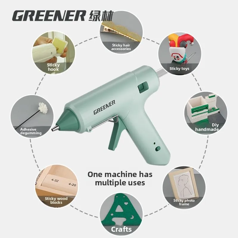 Pistola de pegamento termofusible, barras de pegamento de 7mm, pistola de pegamento electrotérmica Industrial DIY, herramientas de reparación de pistola termoeléctrica de temperatura de calor, 220V - imagen 4