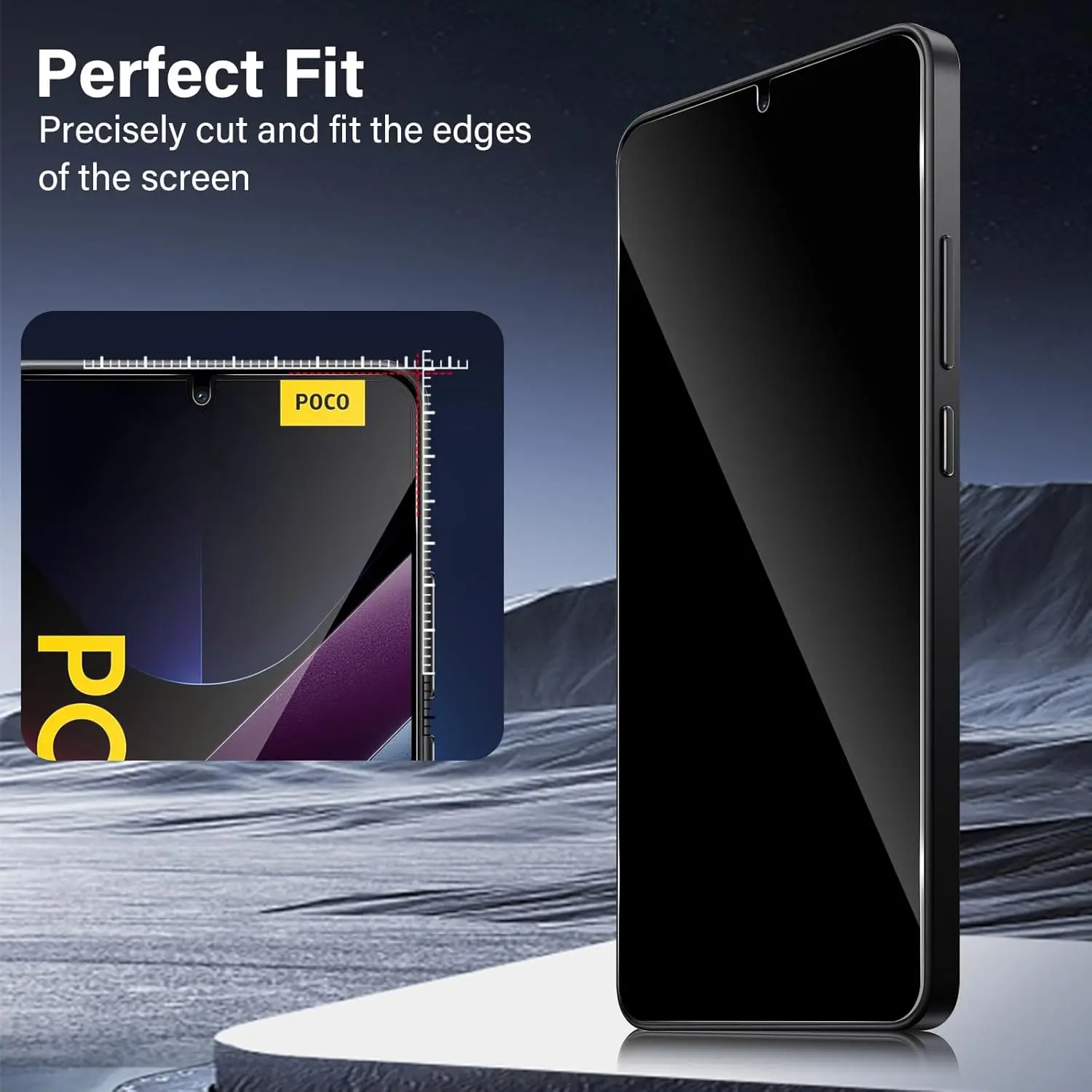 2/4 Uds vidrio templado de privacidad para Xiaomi Poco X7 Pro 9H Protector de pantalla antiespía - imagen 2