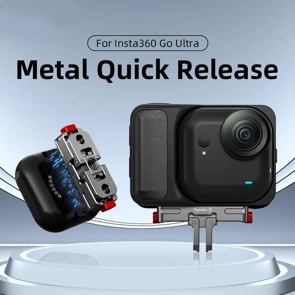 Base magnética de aleación de aluminio para cámara Insta360 GO Ultra, adaptador magnético de liberación rápida, soporte de montaje, accesorio de expansión - imagen 3
