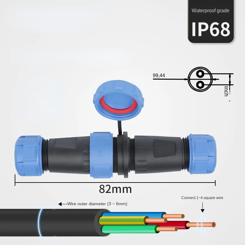 Conector Marino IP68 SP17 – 2-9 Pines Impermeable - imagen 2