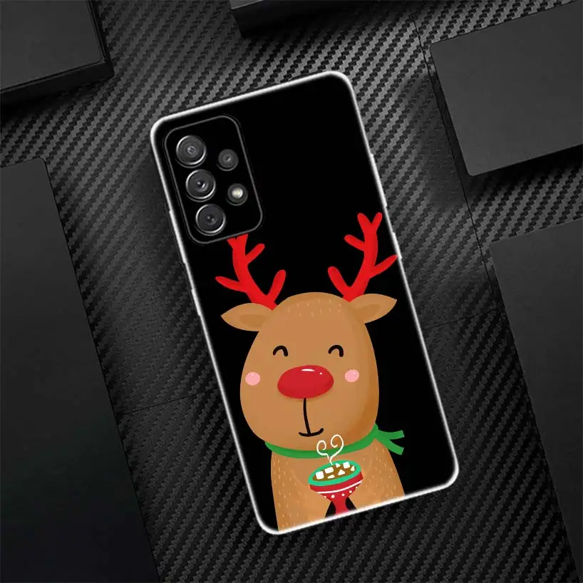 Funda de teléfono navideña con dibujos de alces y nieve para Samsung Galaxy A56 A55 A54 A53 A17 A16 A15 A14 A13 A36 A35 A34 A33 A26 A25 A24 A - imagen 3