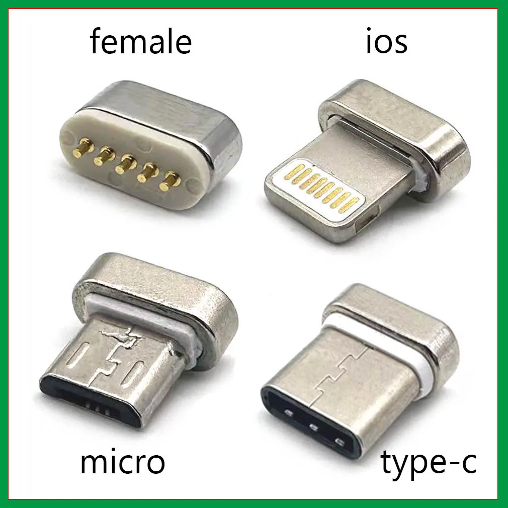 Cable de carga magnético enchufe carga rápida USB Micro tipo C IOS imán Cable de carga de datos - imagen 3