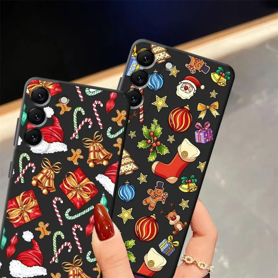 Regalo exquisito de Navidad funda de teléfono suave negra para Samsung Galaxy A05 A06 A50 A17 A20 A13 A40 A16 A04 A30 A15 A10 A12 A70 - imagen 2
