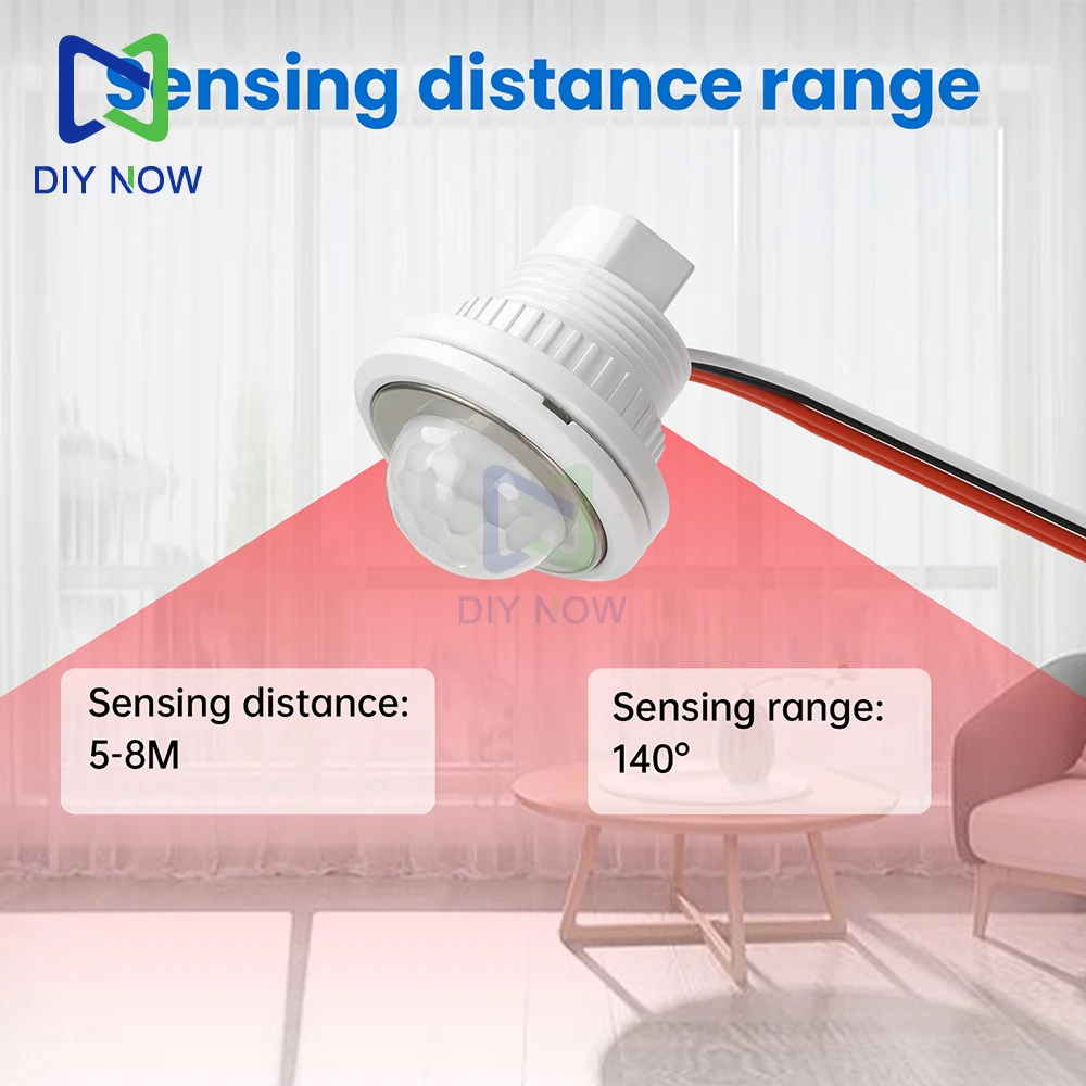 DC 3,5-24V bajo voltaje retardo ajustable incorporado infrarrojo cuerpo humano interruptor de inducción detección sonda de inducción sensor de movimiento - imagen 5