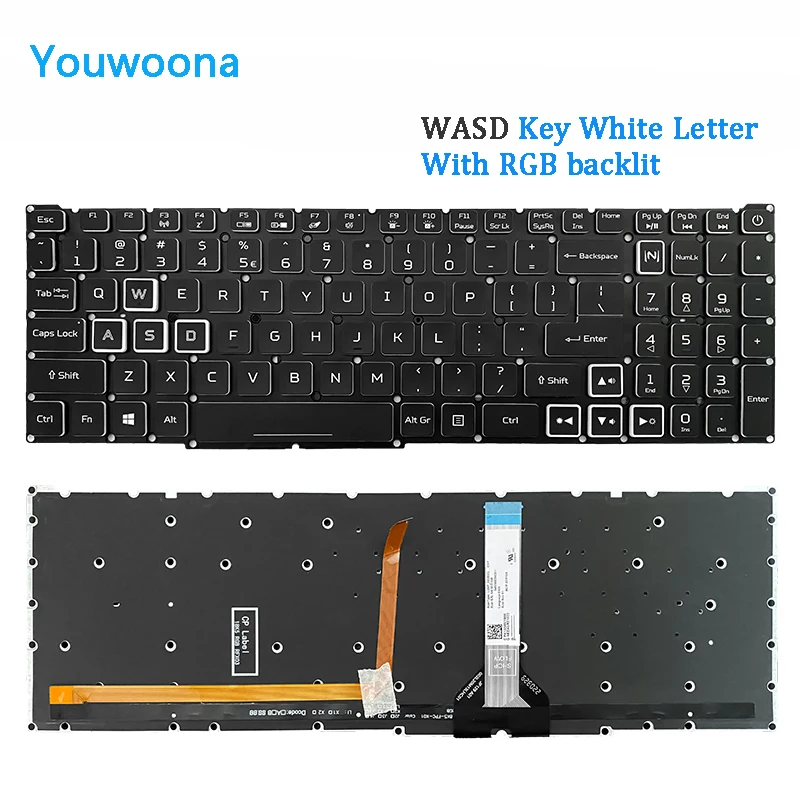 Nuevo teclado ORIGINAL para ordenador portátil ACER PH315-54 PH515-54 PH317-51 AN515-53TK - imagen 2