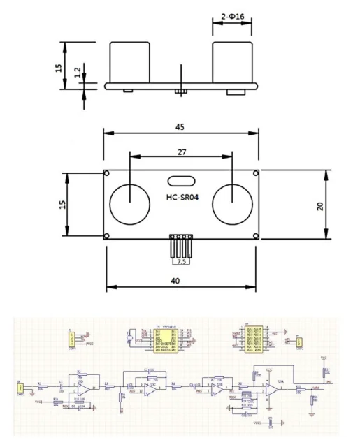 Sensor ultrasónico HC-SR04 Original HCSR04 3,3 V-5V a Detector de ondas mundiales distancia del módulo de alcance para Arduino - imagen 4