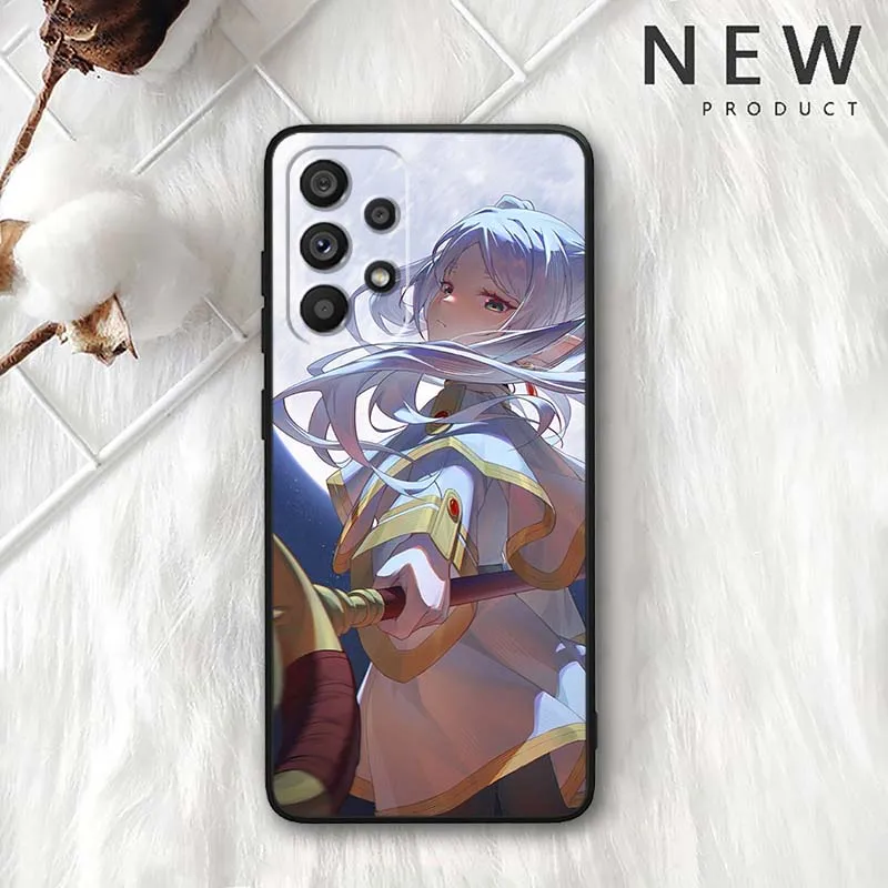 Japón Anime Frieren para Samsung Galaxy A54 A55 A56 A70 A71 A72 A73 J4 J6 M02 M11 M12 5G funda de teléfono negra - imagen 5
