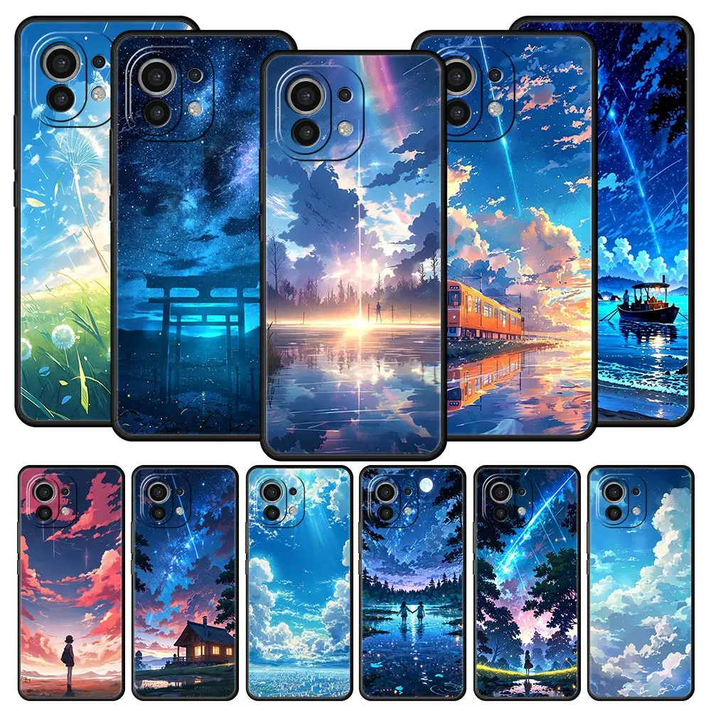 Funda de teléfono para Xiaomi Mi 15 14 14T 13T 12T Pro 12 13 11 Lite 5G 11T X6 X5 Pro funda suave de TPU cielo de dibujos animados