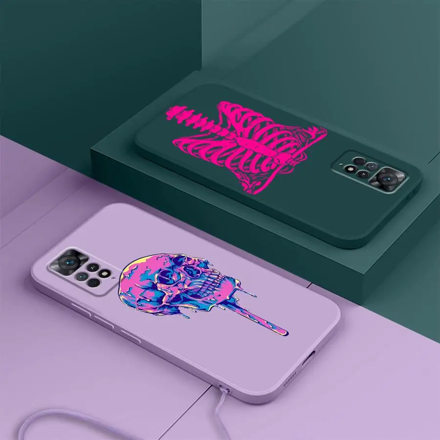 Funda blanda para Xiaomi Redmi Note 10Lite 11s 10 12s 14 Pro Plus 10 11 Pro 13 12 ProPlus Cool Cartoon Skull - imagen 3