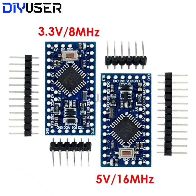 DIYUSER-Placa de desarrollo para Arduino, ATMEGA328P Pro Mini 328 Mini ATMEGA328 5V/16MHz ATMEGA328 3,3 V 8MHz