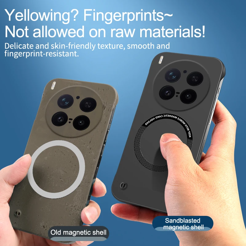 Funda de teléfono ultrafina sin marco magnética para VIVO X300 Pro X300Pro 5G, cubierta trasera de protección de lente de PC dura de lujo de alta calidad - imagen 5