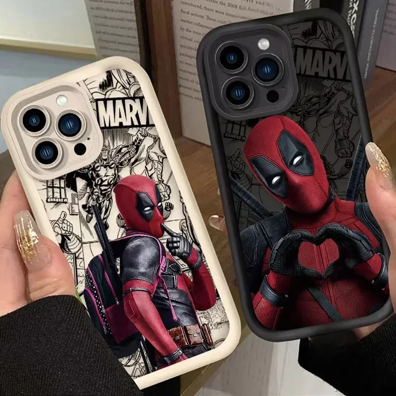 Funda de silicona suave Marvel Deadpool para iPhone 17 16 15 14 13 12 11 Pro Max XS X XR 8 7 Plus SE 2020 cubierta protectora a prueba de golpes - imagen 2