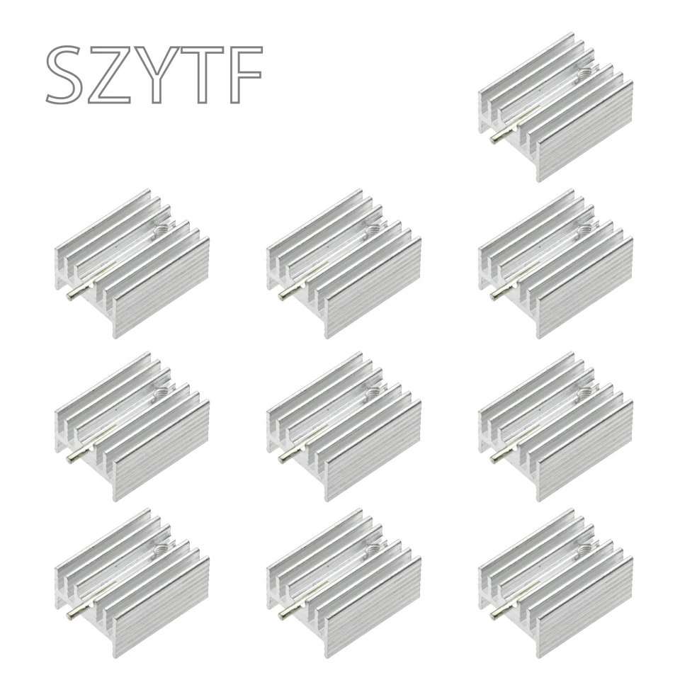 10 Uds radiador de aluminio blanco 15*10*20MM disipador de calor de una sola aguja YHR20 triodo TO-220 especial - imagen 2