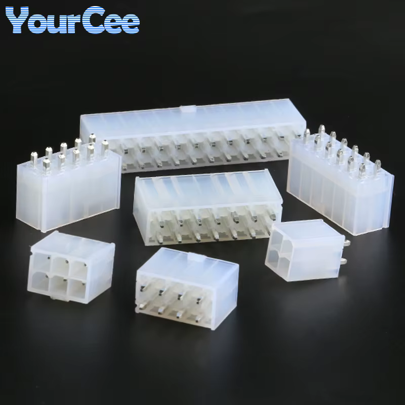 10 Uds 5557 4,2mm 2*1-12Pin Pin doblado Pin recto doble fila conector de bloqueo de acoplamiento carcasa de plástico macho para ordenador PC - imagen 5