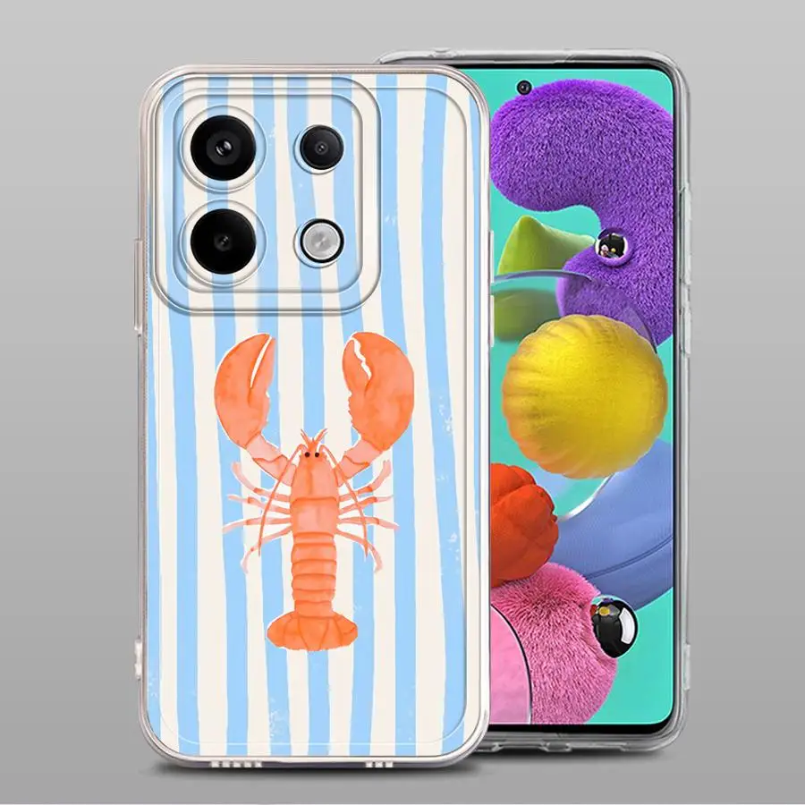 Funda de teléfono para Xiaomi Redmi 9A 13C A5 10C 12C 14C A3x A1 A2+ 9C animales marinos suaves y transparentes - imagen 5