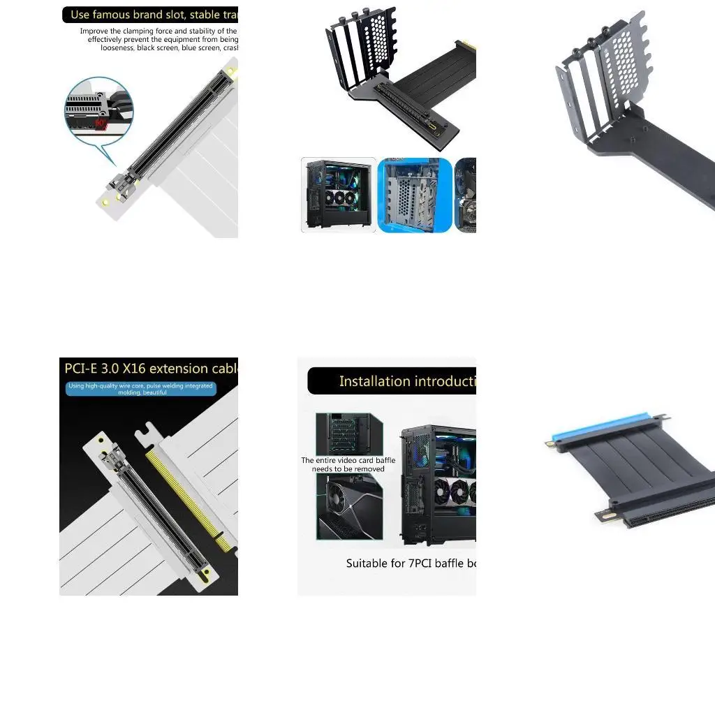 Soporte GPU soporte GPU vertical R53C para varios casos computadora, viene con cable ascendente PCIe4.0 Conjunto