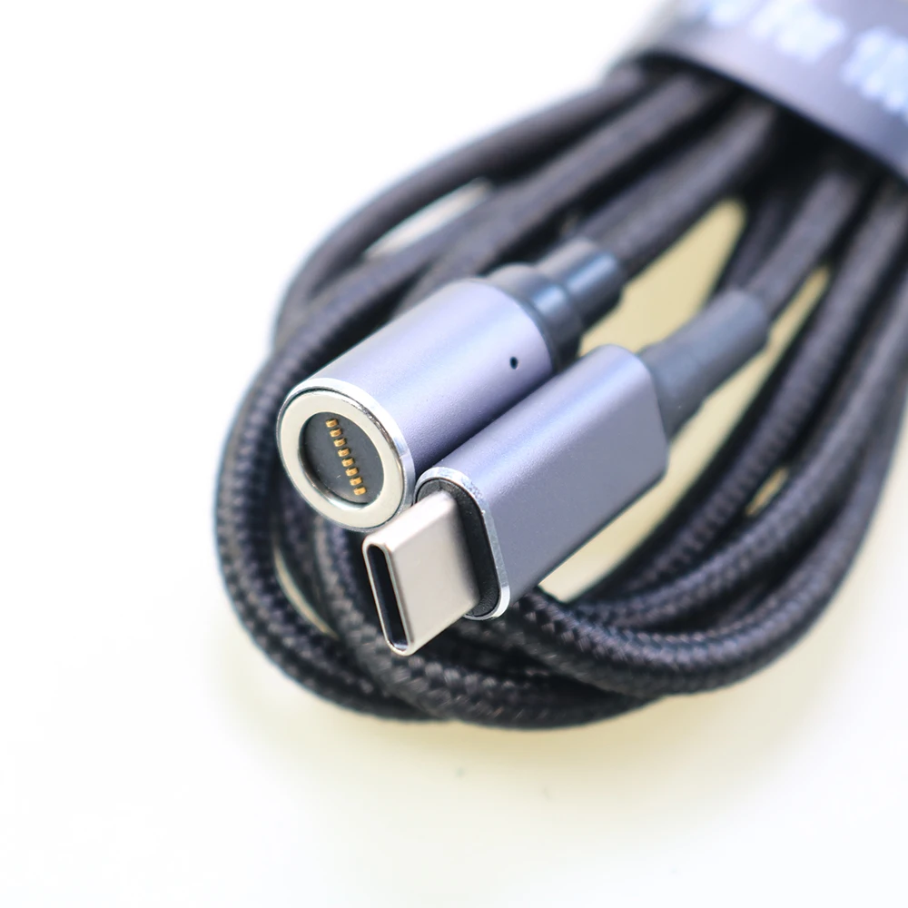 Adaptador de fuente de alimentación para portátil, 8 pines macho a conector USB tipo C, convertidor 8P, 100W, PD, magnético a DC, para Lenovo, PSP, DELL, HP - imagen 3