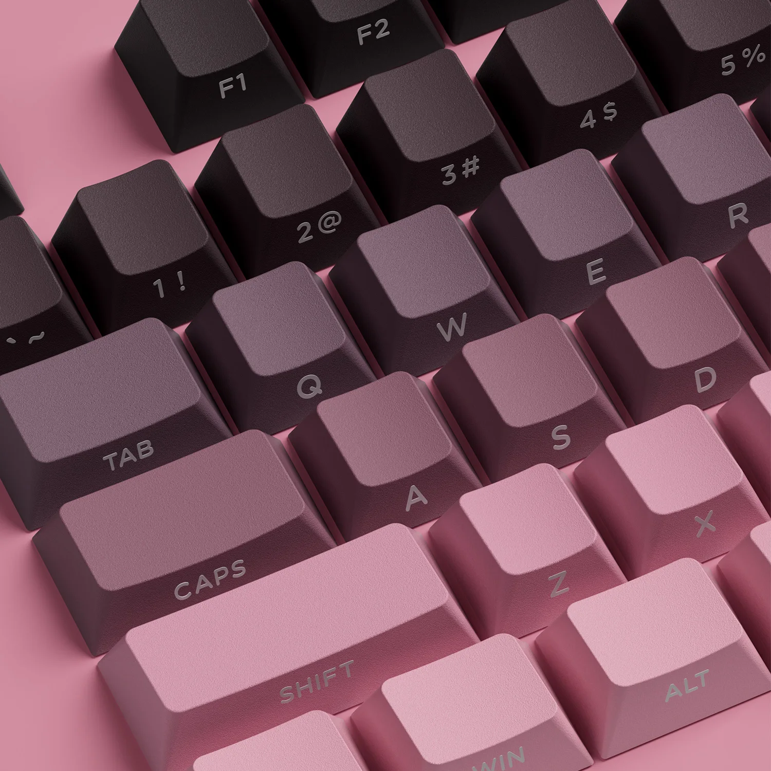 Conjunto de teclas con gradiente lateral impreso con perfil de cereza, PBT, teclas de 136 de doble disparo para interruptores MX, Teclado mecánico para jugadores - imagen 4