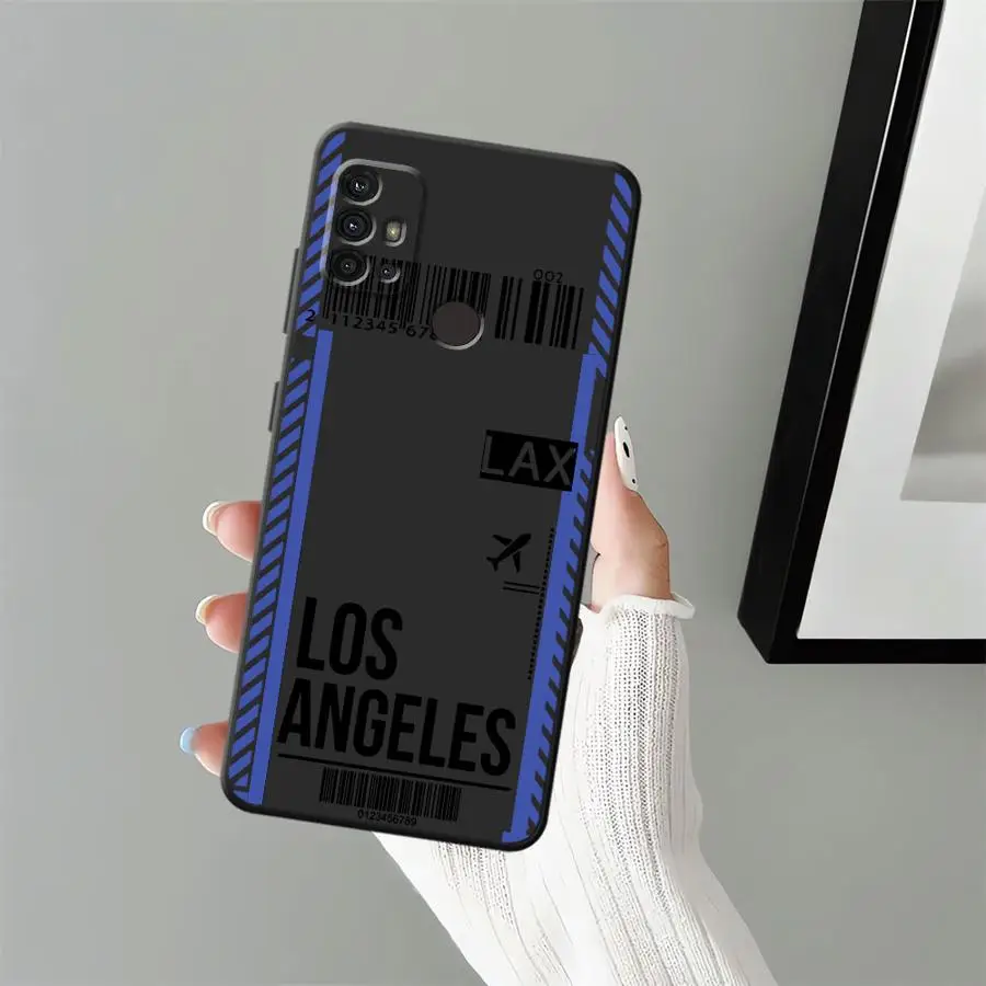 Funda de paso de embarque creativa para Motorola Mot G53 G30 G52 G32 G60 Edge 20 Pro 30 Lite G60s G50 G22 Edge40 G71 G51 G73 negro suave - imagen 5