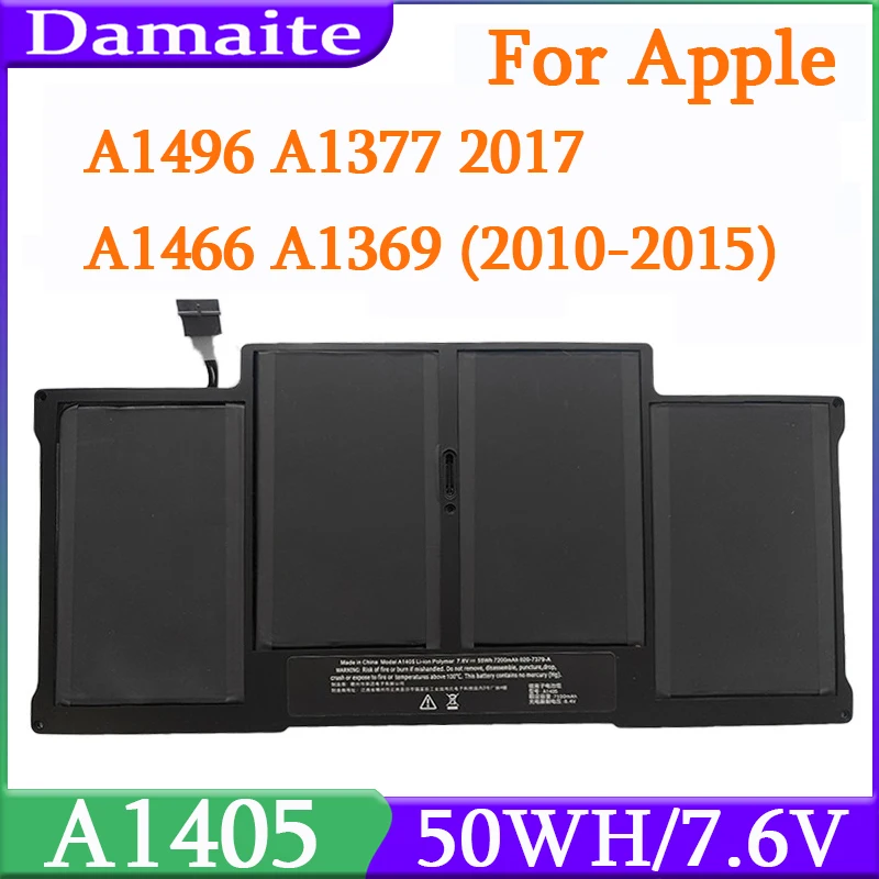 A1405 A1496 batería del ordenador portátil reemplazo para Apple MacBook Air 13 "A1466 2012/2013/2014/2015/2017 MD760LL/a MD761CH/A