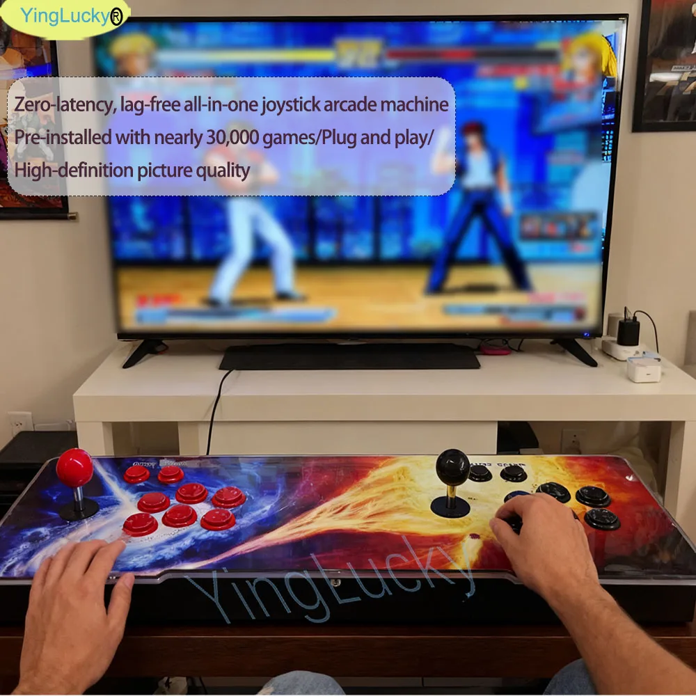 Consola de juegos recreativos Retro 3D, caja Arcade, consola GEMA 30000 en 1, gabinete Bartop, Joysticks de 8 vías, botones pulsadores para TV - imagen 4