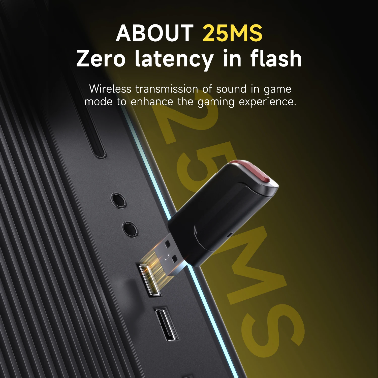 Auriculares Ajazz AHM08 MAX, auriculares inalámbricos Bluetooth de tres modos para juegos, auriculares de baja latencia, juegos de deportes electrónicos adecuados para PC - imagen 4