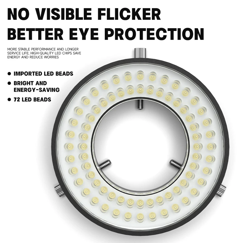 LUOWEI LS03 microscopio fuente de luz LED alto brillo sin parpadeo admite microscopios de hasta 80MM de diámetro herramienta de reparación - imagen 4