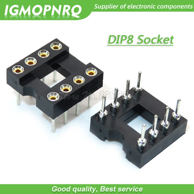 Adaptador de enchufe IC DIP-8 redondo, 8 pines, 8 P, agujero redondo, tipo de soldadura, nuevo, Original, envío gratis, 20 unidades por lote