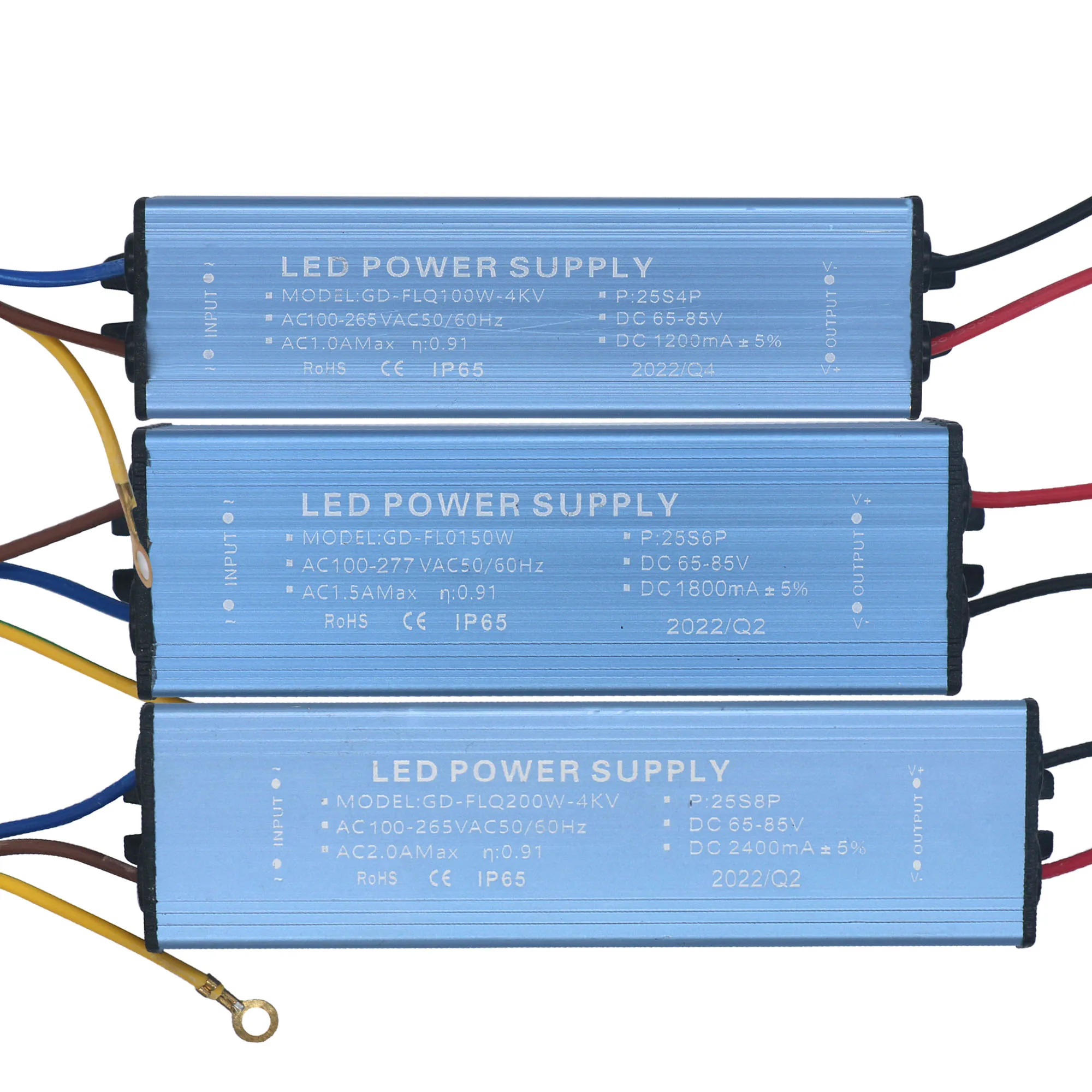 Controlador LED para fuente de alimentación, transformador de iluminación de voltaje de corriente constante, 200W, 2400mA o 150W, 1800mA, 100W, 1200mA, DC65-85V