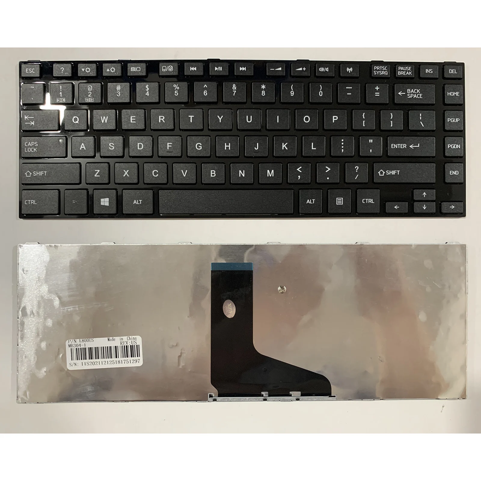 Teclado de ordenador portátil con diseño estadounidense para Toshiba C800 C800D C805 C805D C840 C840D C845 C845D L800 L805 L830